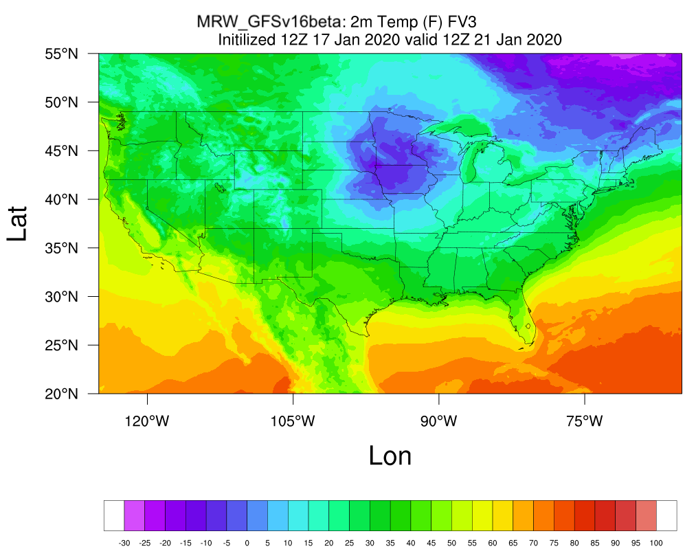 Plotting Spatial Map of 2-m Temperature